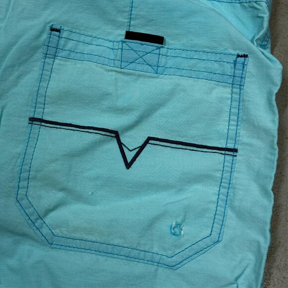 Diesel Swim Trunks Blue Shorts Logo Small 12" Inseam - Picture 7 of 7